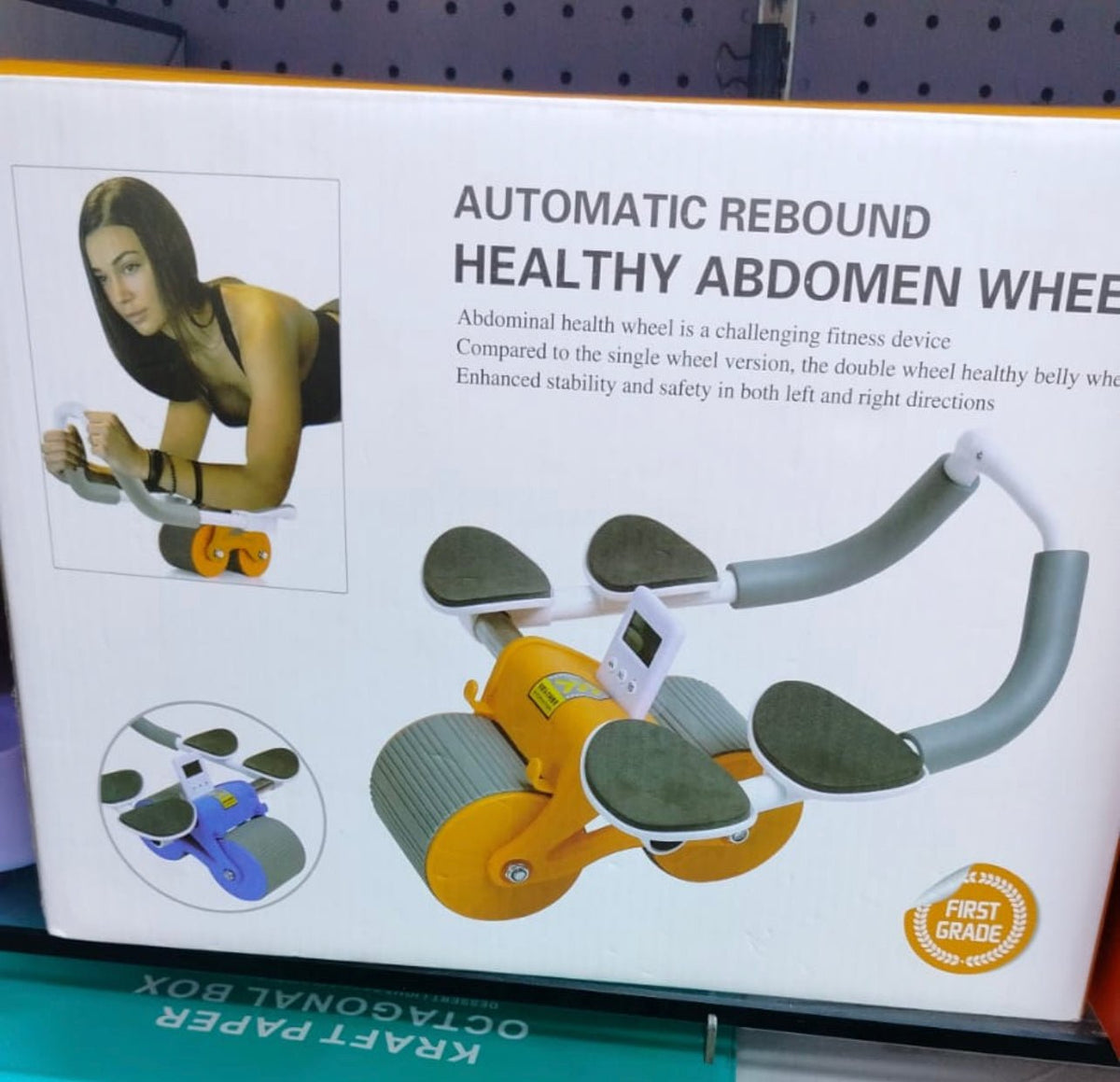Auto Rebound Ab Exercise Wheel for Core | Mahal Mart