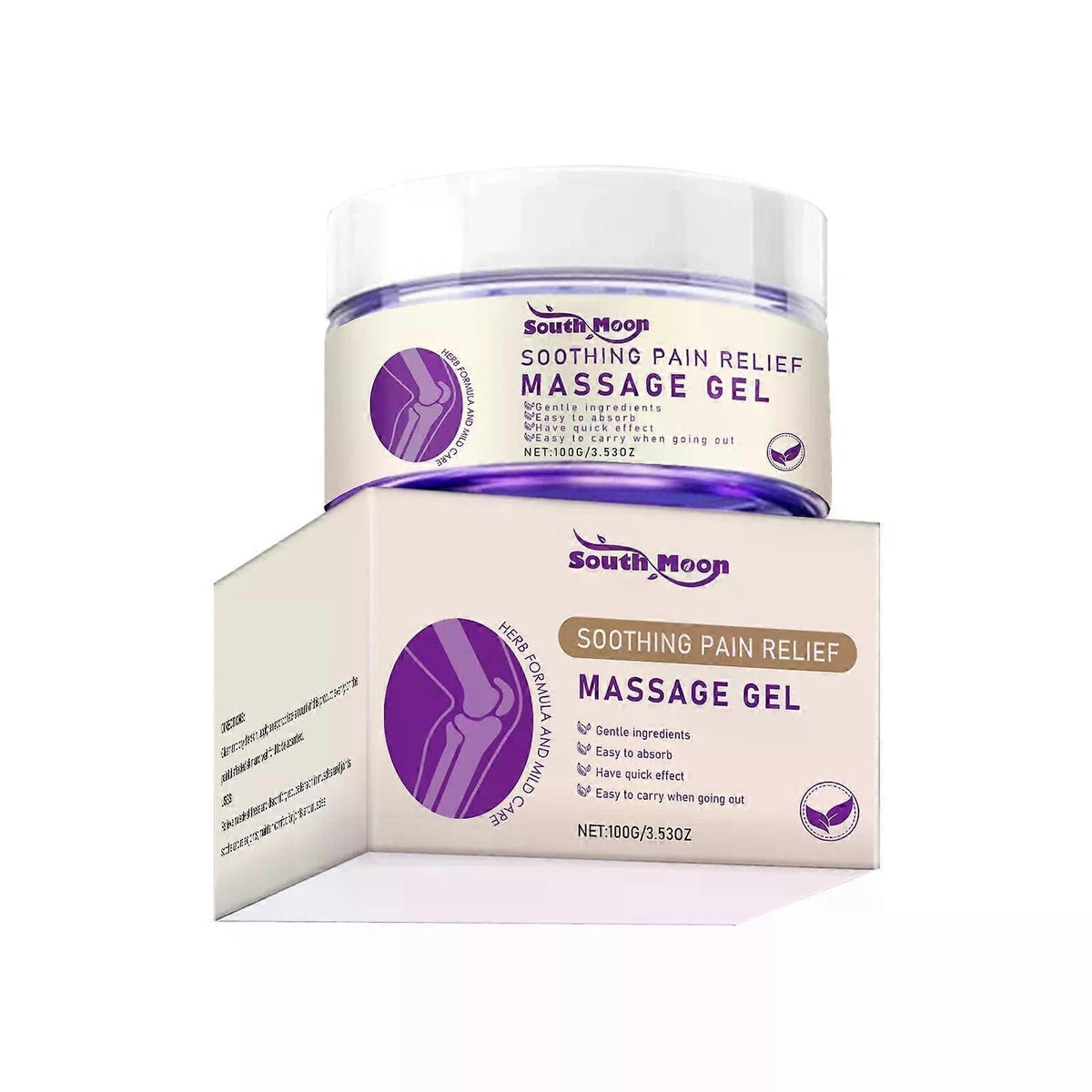 South Moon Natural Pain Relief Massage Gel for Back, Neck & Joint Pai
