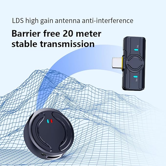 Rechargeable Wireless Microphone Kit with Charging Case